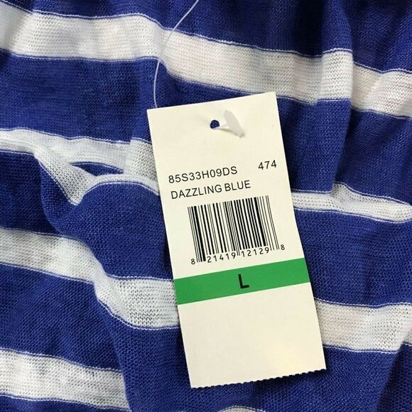 C&C California Womens Blue White Striped Strapless One Piece Romper Size Large - Picture 4 of 10